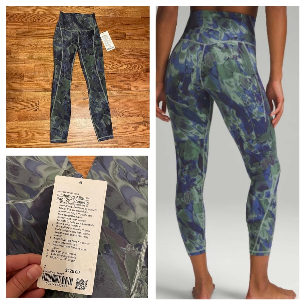 NWT 🍋 Lululemon 🍋  Align 25" size 2